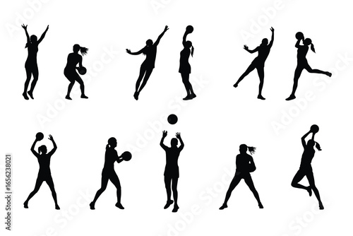 Netball player silhouette