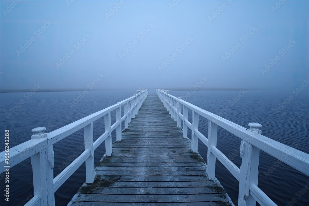 Fototapeta premium Misty morning boardwalk