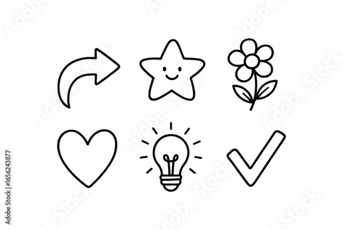hand drawn cute doodle ink line art style line monochrome monochrome isolated on white background direction arrowhead (uses): pointing guiding aiming marking indicating signaling