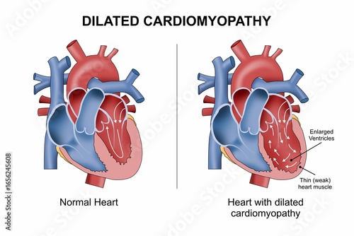Photos Dilated Cardiomyopathy (Enlarged Heart) Illustration