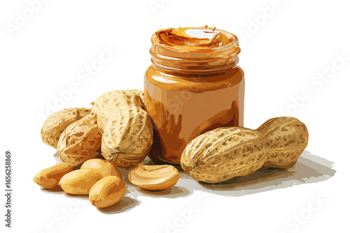 P. Hoffman and M. Kowalski, peel, dry peanuts, peanut butter, white background.