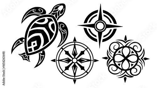 Collection of tribal tattoo designs