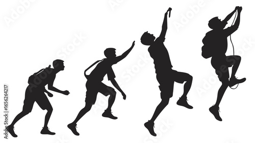 Man climbing a mountain