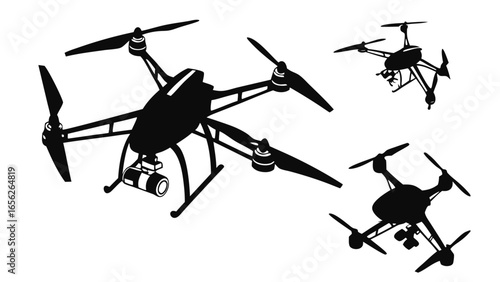 Silhouette of drone