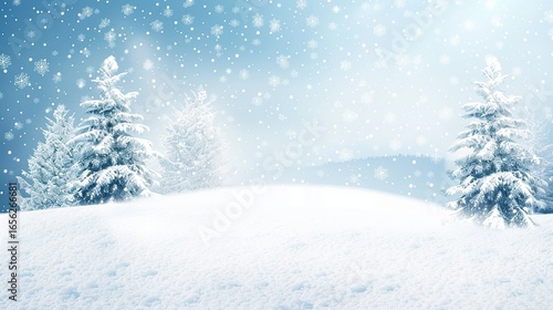 Wallpaper Mural Festive Christmas Snow Scene Background with Serene Winter Ambiance Torontodigital.ca