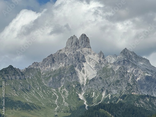 mountains and clouds