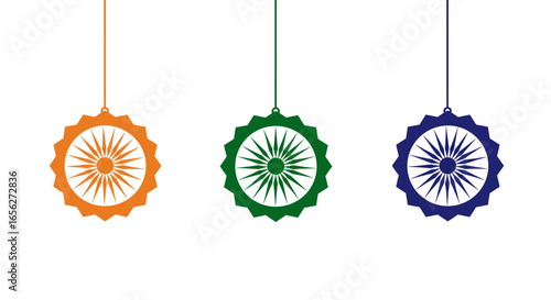 Indian Flag Ornaments Festive Hanging Decorations