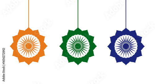 Indian Flag Ornaments Festive Hanging Decorations