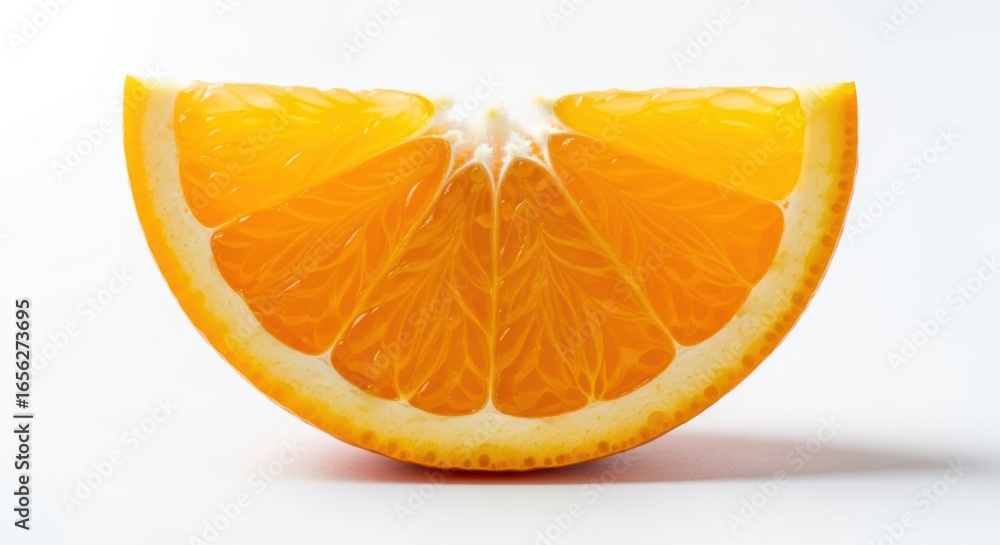 Fototapeta premium Close-up orange slice section, vibrant color