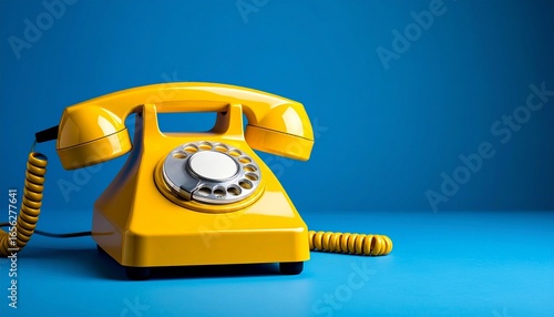 old yellow telephone