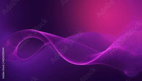 Abstract Particle Dots Background Banner — Glowing Digital Waves Background