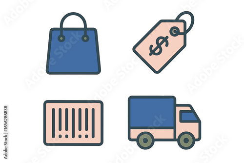 Shopping and Delivery Service Icons