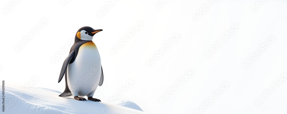 Fototapeta premium Lone Penguin Ice
