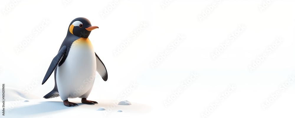 Obraz premium Penguin Snowy Landscape