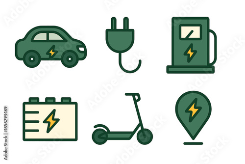 Electric vehicle and charging symbols