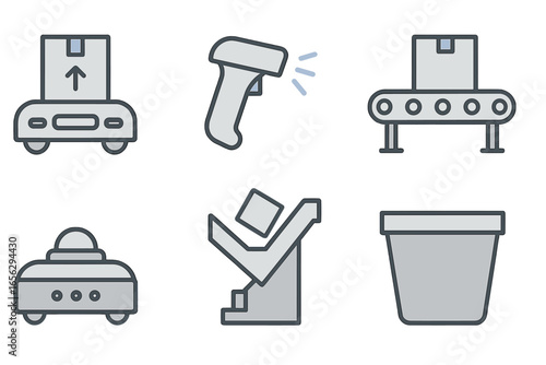 Warehouse Automation and Logistics Icons