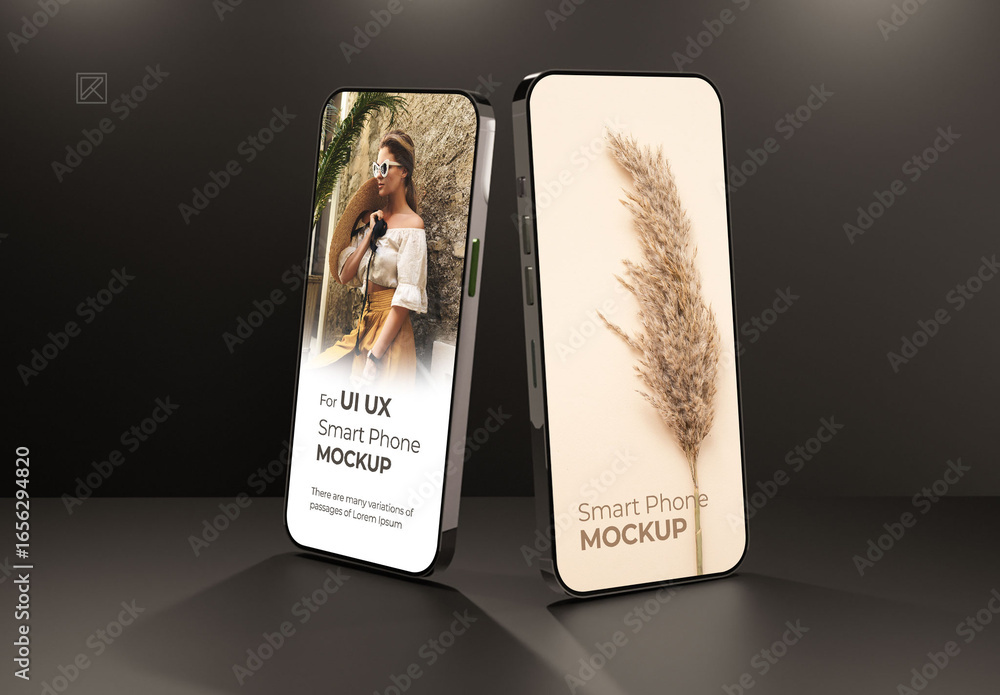 Phone Screen UI UX Mockup Design Stock Template | Adobe Stock