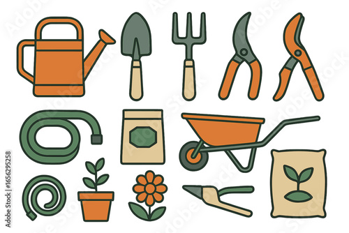Gardening Tools and Supplies Assortment