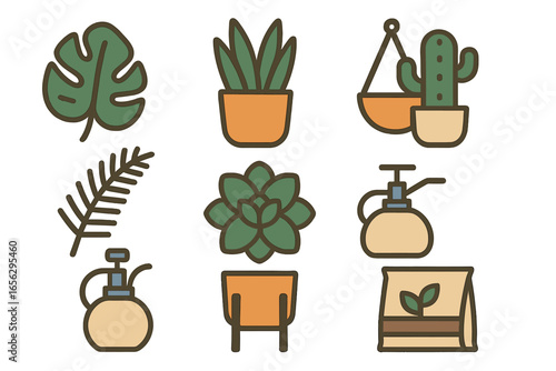 Houseplant and Gardening Icons