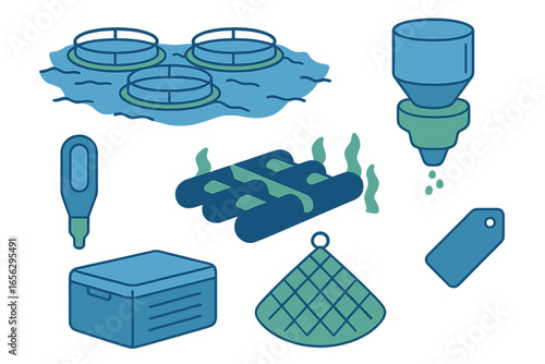 Aquaculture Equipment and Supplies Icons