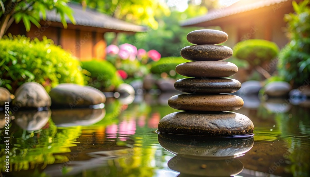 Obraz premium Zen Garden Stone Balance Harmony