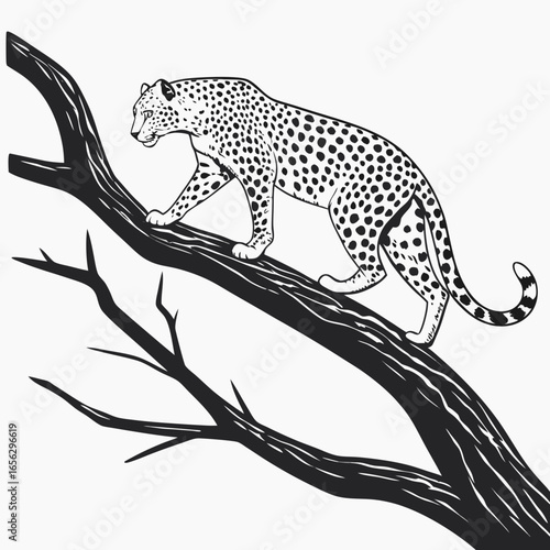 leopard on the tree
