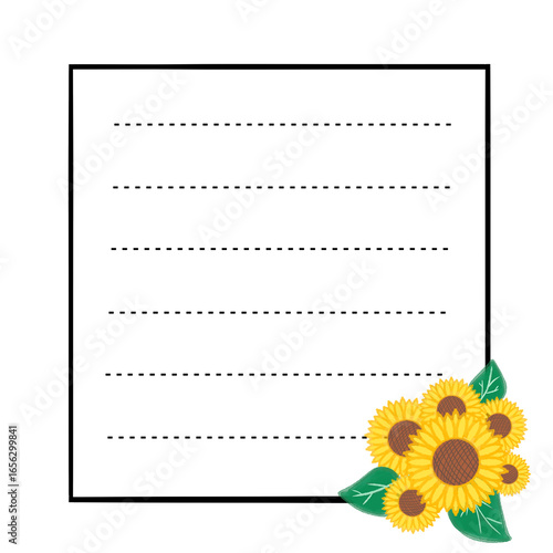 notebook with flowers