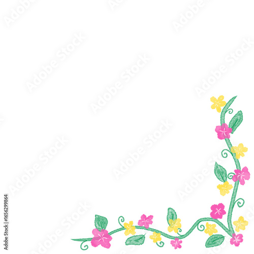 frame with flowers