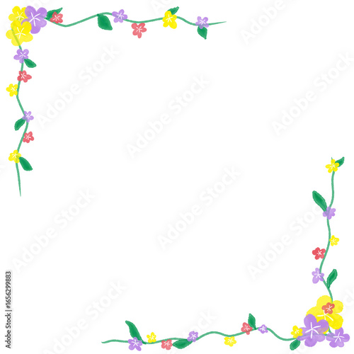 frame with color flowres