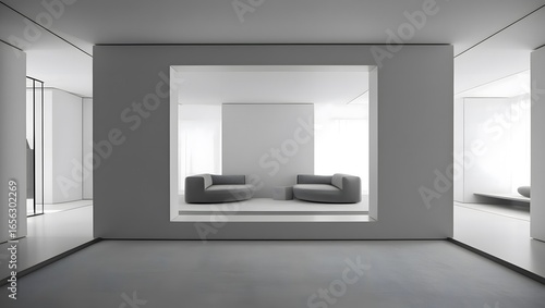 Bold Minimalism – Monochrome Geometric Room