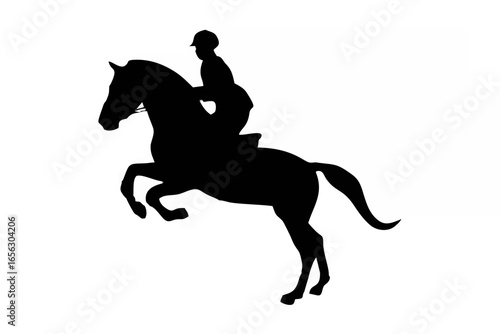 Equestrian sport women rider.eps