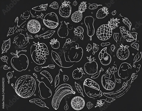 Fresh fruit and vegetable collection