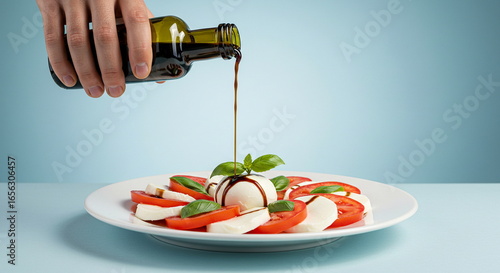 Caprese Salad with Balsamic Glaze Drizzle