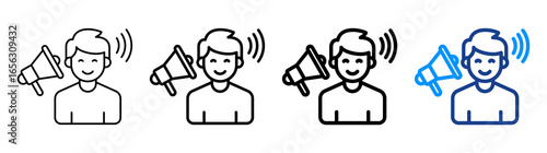 Awareness Icon Different Style Outline Collection Set