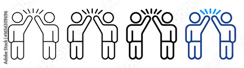 Respect Icon Different Style Outline Collection Set