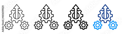 Improve Icon Different Style Outline Collection Set
