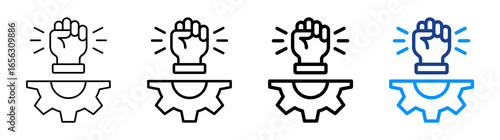 Determination Icon Different Style Outline Collection Set