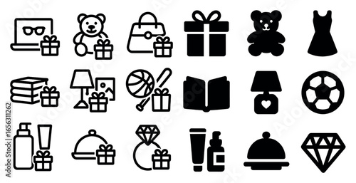 set of vector icons of different professions