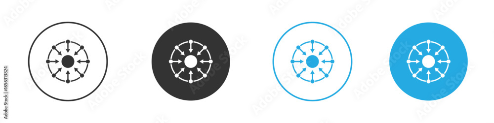 Obraz premium Network Icon Variations Isolated on White Background