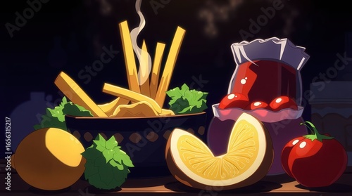 vegetables on a white background