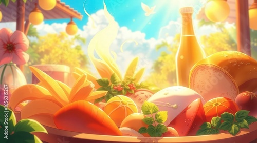easter eggs and flowers