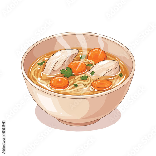 Clear Chicken Soup with Vegetables