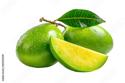 Juicy Green Mangoes Fresh Fruit Slice