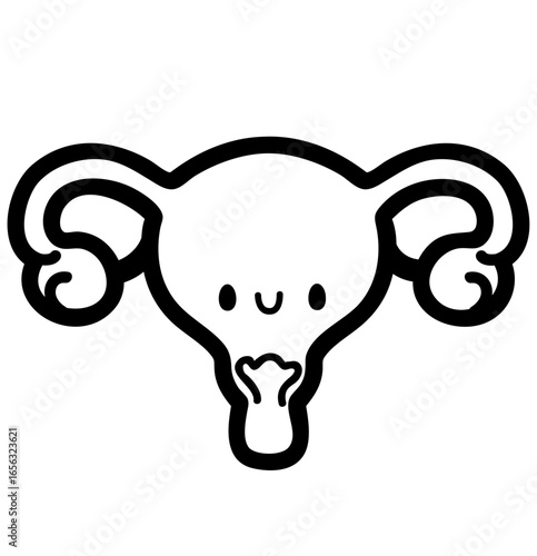 Uterus outline black