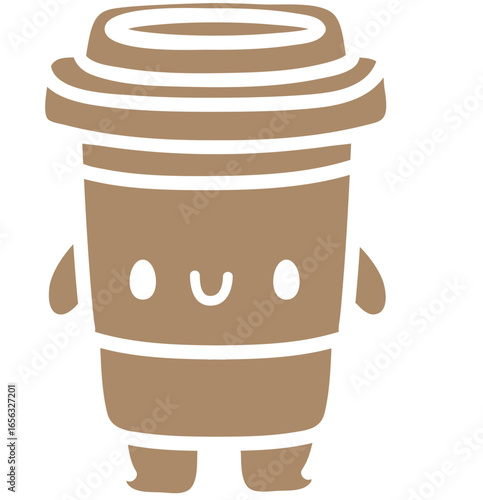 chibi coffee tumbler - layered cut file - drink sticker
