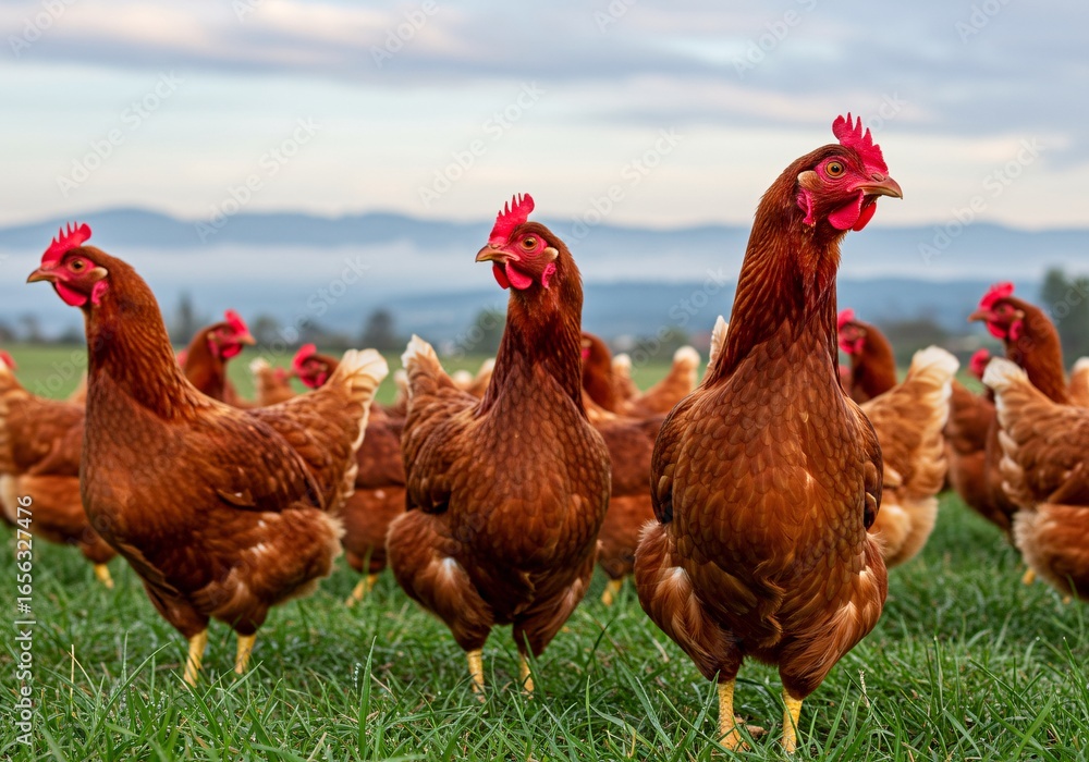 Fototapeta premium Free-Range Flock