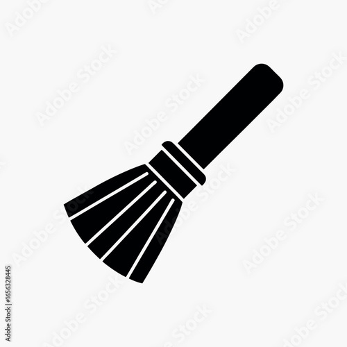 Cleaning Brush Tool Dusting Hygiene Housework Handle Bristles Utility vector white background