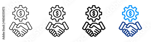 Acquisition Icon Different Style Outline Collection Set