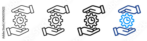 Time Management Icon Different Style Outline Collection Set