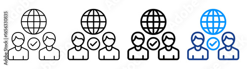 Foreigner Icon Different Style Outline Collection Set